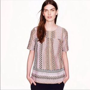 J Crew Geo print multi colored top